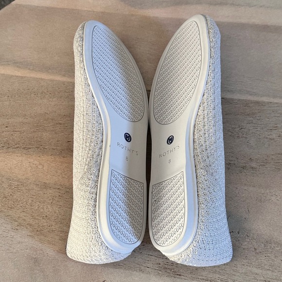 Rothy's The Flat Women's Size 8 US Salt Honeycomb Round Toe Slip On Shoes - Picture 10 of 14